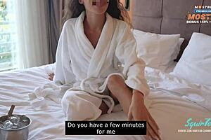 tiny hot latina milf with narrow ass gets huge creampie from hotel staff in rough missionary 😩