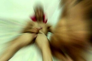 Voyeur Massage Ends with Cum on Big Ass!