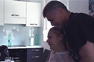 Vicky as secretary meets client and fucks without condom 😏