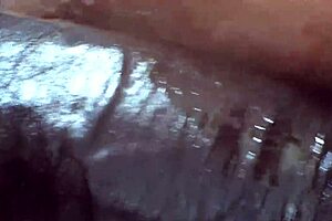 close up of a mature bbw wife getting a huge load on her big ass.