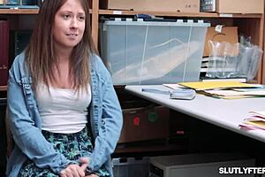 Two Pervy Officers Lick And Fuck Teen Shoplifter At Store