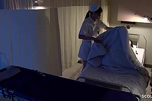 Japanese Teen 18+ Nurse Seduces To Rough Halloween Roleplay Sex At Work In Hospital