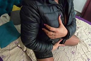 Wife gets face fucked and cum licked by husband.