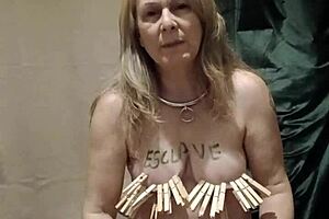 2025 07 09 Esclave F Autoseance Tags Ceinture Et Pinces with European Housewife Orgasm