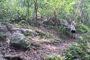 Hikers Get Lost and Have Creampie Sex in the Jungle