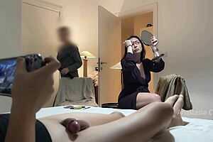 My Stepmom And I Getting Ready For Dinner, Husband Relaxing Showing Off Cock CFNM