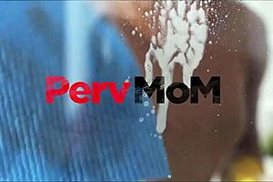in this pervmom trailer, the mommy deals with a panty problem by masturbating and giving handjob in pov with natural tits.
