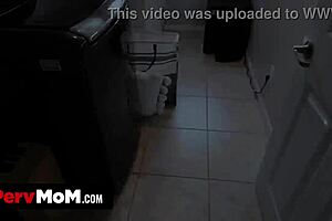 in this pervmom trailer, the mommy deals with a panty problem by masturbating and giving handjob in pov with natural tits.