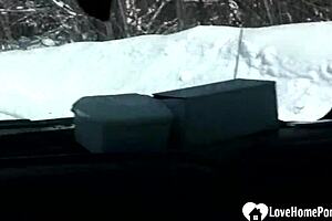 Hot Stepmom Boldly Shows Tits And Pees In Snowy Outdoors