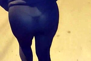 Madura Culona Con Leggins Transparentes En Hilo