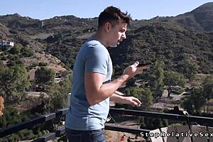 Mature stepmom sucks and fucks huge dick to stepson