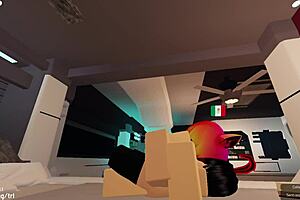 having a fun time playing roblox with friends