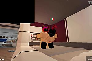 having a fun time playing roblox with friends