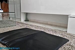 cute amateur milf moans while using her sybian sex machine