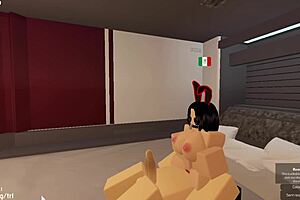 having a fun time playing roblox with friends