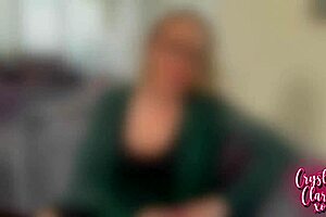 stepmom in lingerie motivates me with blowjob deepthroat and spitting on pretty face