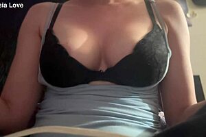 Artemisia love bounces big tits solo close up!