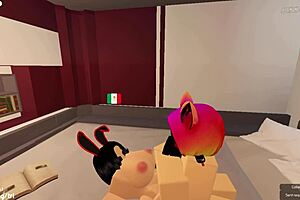having a fun time playing roblox with friends
