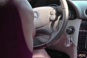 Stranded Brunette Model Meets Bold Lesbian MILF with Big Tits