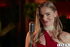 Vixen Gorgeous Duo Fibi Euro And Emiri Momota Share A Huge Cock In A Steamy Threesome With Blowjob, Riding, And Facial