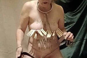 Milf slave endures outdoor bdsm with spanking and humiliation