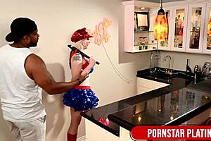 busty leya falcon gets wrecked by big tres' huge dick in close up with fake tits.