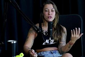 Wouldn't Record With Kidi Bengala But Liked Exhibitionist Part And Pussy Sucking - Flor De Damiana On Sheer Red