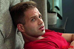 mylfex, libertine boy sweating his step-mom and stepsister on bed, wanna join the fantasy?