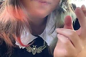 alt milf nextdoor smokes and relaxes outback