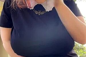 alt milf nextdoor smokes and relaxes outback