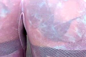 Milf Melody Radford Sheer Gym Leggings Close-Up