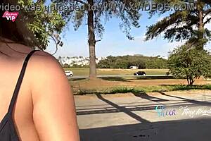 Naughty Couple Having Sex In Public With Cars Passing By