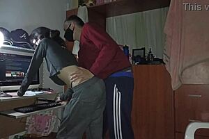 hot sex with a very hot alubna she lets herself penetrate while doing her chores