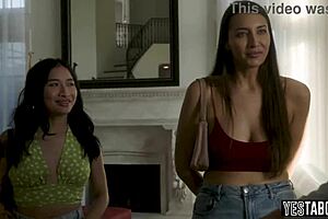 watch this celebrity guide fuck two busty stepsisters