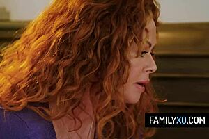 Cherry Kiss and Scarlet Skies, redhead teens 18+, undergo rigorous sex training with kissing and blowjobs.