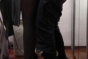 Preview - The Milf With Beautiful Legs And Pantyhose Irons And Gets Touched And Fucked