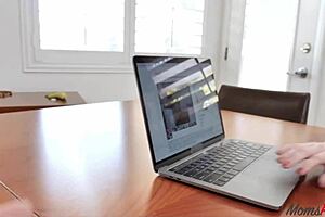 stepmom uses sultry looks to seduce stepson for blowjob and more