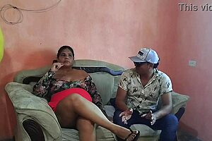 Husband pays debt with wife's big ass in real homemade sex.