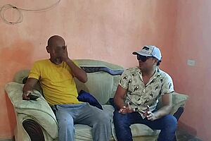 Husband pays debt with wife's big ass in real homemade sex.