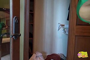 i bossy brunette lesbo discipline lazy employee with pussy eating and tribbing