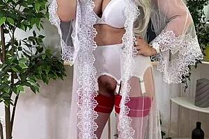 teacher explores her ass with a butt plug solo