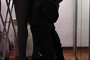 Preview - The Milf With Beautiful Legs And Pantyhose Irons And Gets Touched And Fucked