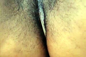 Hairy pussy pleasure experience in public
