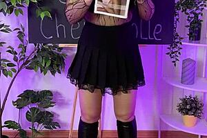 Nylon Club Model Slips into Fishnet Tights for Sexy Dance