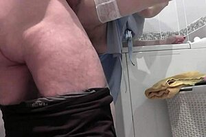 Lover fucks housewife doggystyle on machine