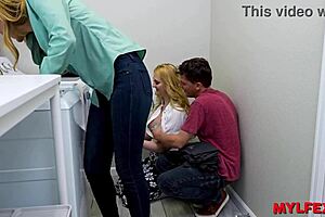 hey, check out these milfs giving ass in the laundry room