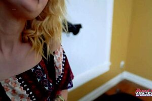 Petite blonde bonnie wolf deepthroats and masturbates with toys in this pov scene! 😍