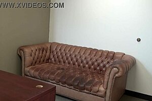 mia marks in casting interview, showing tits