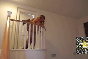 Savvy G and Ms Red X's midnight balcony fuck with big asses and cocks.