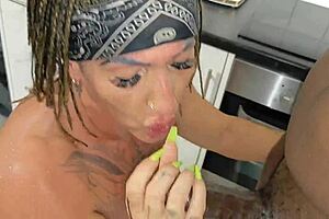 The giant BBC destroys my ass and deepthroat